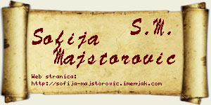 Sofija Majstorović vizit kartica